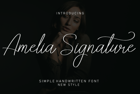 Amelia Signature: A Handwritten Font for Creative Crafters
