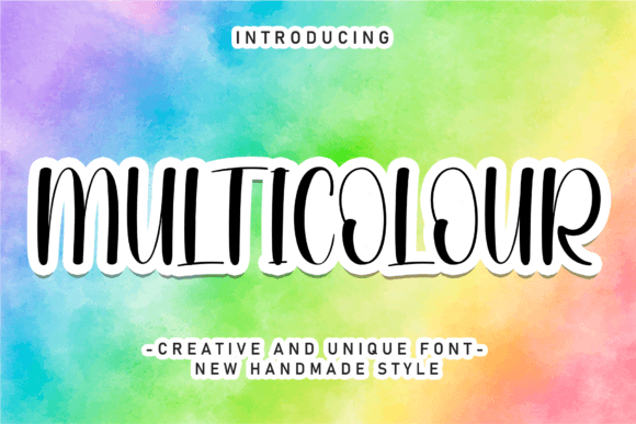 Discover the Charm of Multicolour: A Handwritten Font for Crafters and Designers