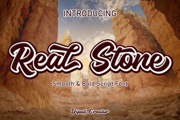 Real Stone: A Script Font for Editorial Elegance