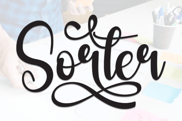 Sorter: A Handwritten Font for Web Design and Brand Identity