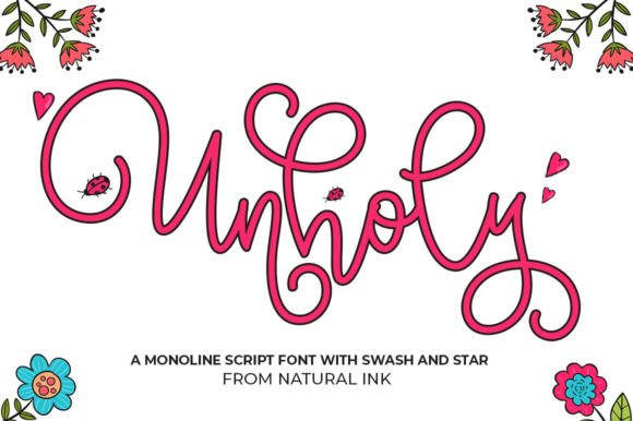 Unholy: A Script Font for Editorial Elegance